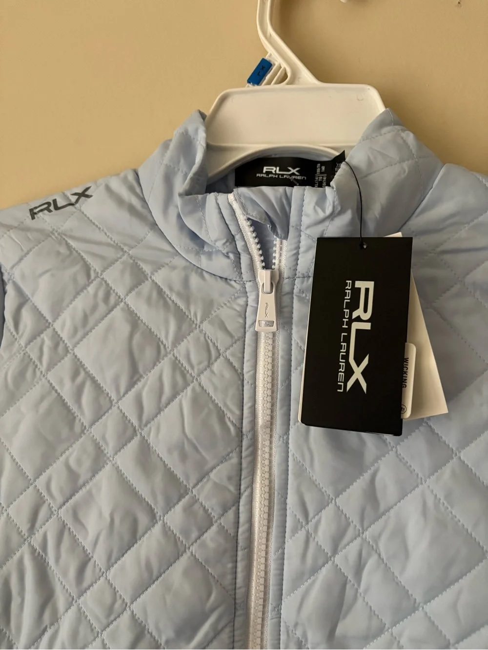 Ralph Lauren RLX Light Blue Quilted Full-Zip Girls Jacket Sz. XL(16 y.o.) New
